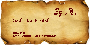 Szőke Niobé névjegykártya